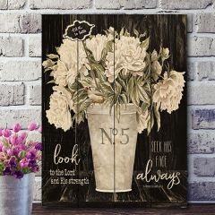 Pallet Style Floral Scripture Wall Art