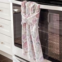 Pastel Print Fringed Kitchen Towel Set of 2