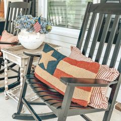 Patriotic Patch Rectangle Accent Pillow