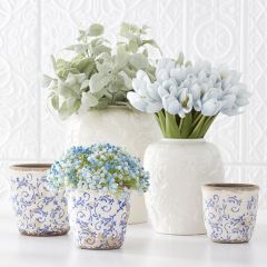 Patterned Planter Pot Collection Set of 3
