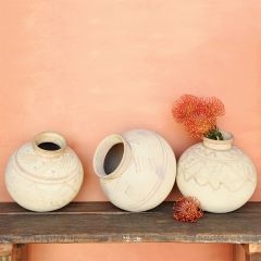 Patterned Terracotta Pot Vase