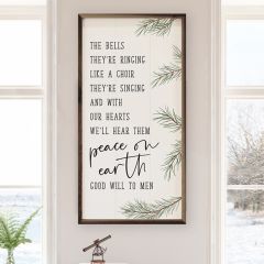 Peace On Earth Good Will To Men White Wall Art