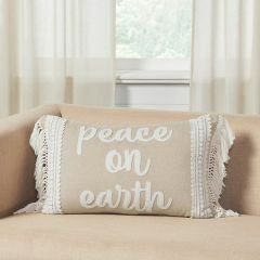 Peace on Earth Holiday Lumbar Pillow