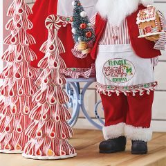 Peppermint Ribbons Tabletop Tree Set of 2