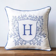 Personalized Chinoiserie Crest Accent Pillow
