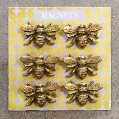 Pewter Bee Magnets Set of 6