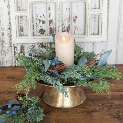 Pine And Eucalyptus With Blueberries Wreath 17 Inch