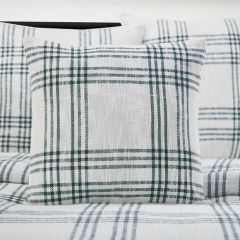 Pine Green Plaid Square Accent Pillow