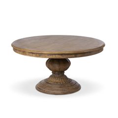 Pine Pedestal Dining Table with Extender