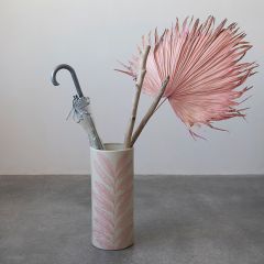 Pink Palm Print Umbrella Holder