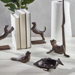 Playful Dogs Cast Iron Bookends