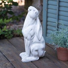 Playful Gazing Bunny Garden Statue