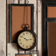 Pocket Watch Wall Clock With Chain