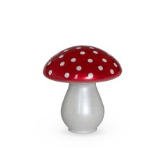 Polka Dot Glass Mushroom Figure