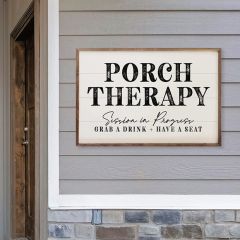 Porch Therapy Session In Progress White Wall Art