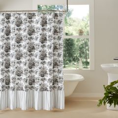 Portabella Floral Ruffled Shower Curtain