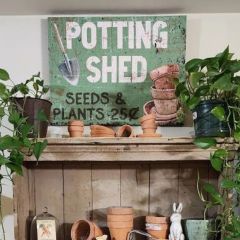 Potting Shed Canvas Wall Art