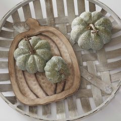 Pressed Wood Decorative Pumpkin Plate