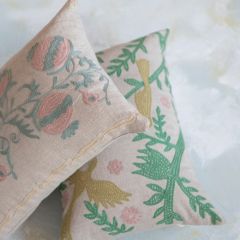 Pretty Pattern Embroidered Lumbar Pillow
