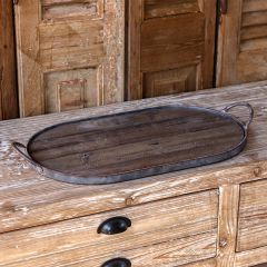 Primitive Accents Handled Oval Tray