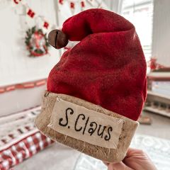Primitive Christmas Felt Santa Hat