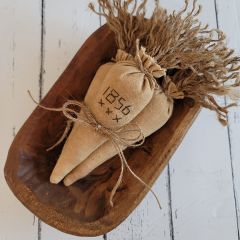 Primitive Coffee Stained 1856 Carrots Set of 3