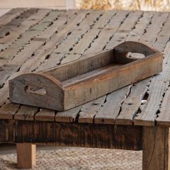 Primitive Farmhouse Handled Wooden Tray