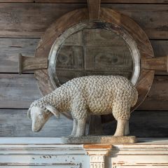 Primitive Lamb Statue