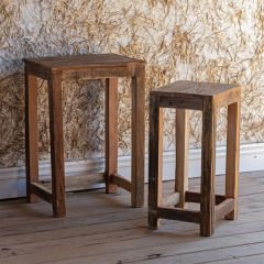 Primitive Wood Nesting Table Set of 2