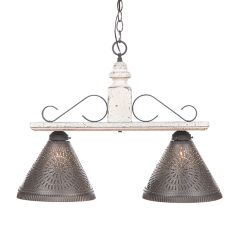 Punched Tin Double Shade Bar Light
