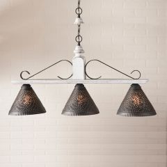 Punched Tin Triple Shade Bar Light