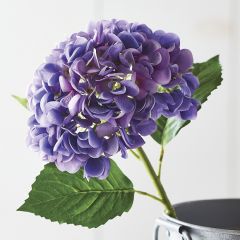 Purple Faux Hydrangea Stem