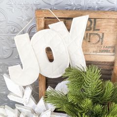 Quilted Fabric JOY Hanging Sign