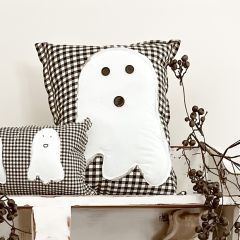 Quilted Halloween Ghost Accent Pillow