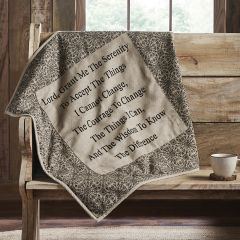 Quilted Lap Throw with Bible Verse