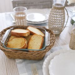 Rattan Casserole Server Basket 8x8