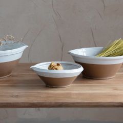 Reactive Glaze Stoneware Batter Bowl