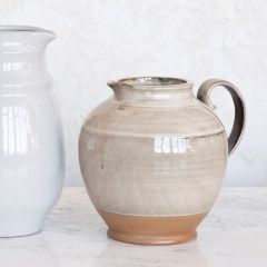 Reactive Glaze Stoneware Urn Pitcher