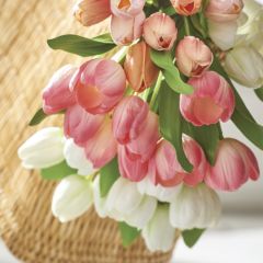 Real Touch Mauve Tulip Bouquet Set of 2