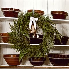 Real Touch Pine and Cypress Wreath