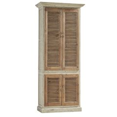 Reclaimed Pine Cabinet With Louvered Doors
