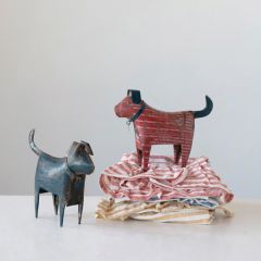 Reclaimed Tin Dog Figurine