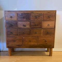 Reclaimed Wood 15 Drawer Medicine Cabinet