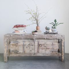 Reclaimed Wood Console Cabinet