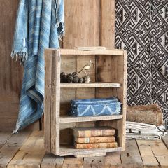 Reclaimed Wood Divided Crate Box Display Shelf