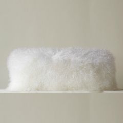 Rectangular Mongolian Lamb Fur Throw Pillow