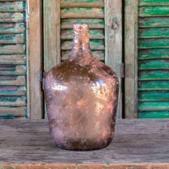Recycled Glass Burnished Bottle Vase