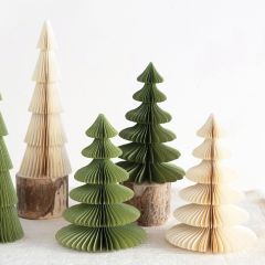 Recycled Paper Folding Trees Set of 3