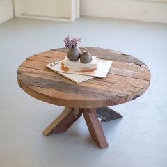 Recycled Round Wood Coffee Table