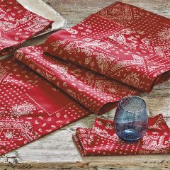 Red Bandana Table Runner 72 Inch